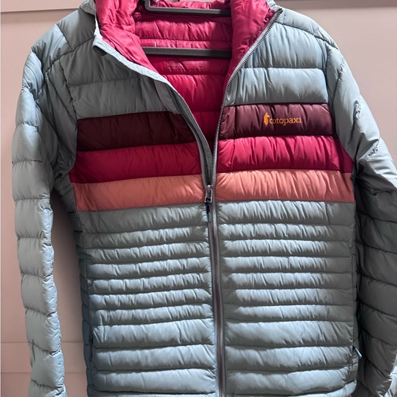 cotopaxi Jackets & Blazers - Cotopaxi Fuego Down Hooded Jacket in Sea Spray Stripes